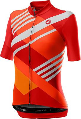 Castelli Women's Talento Short Sleeve Jersey - Multicolor Orange - XS, Multicolor Orange